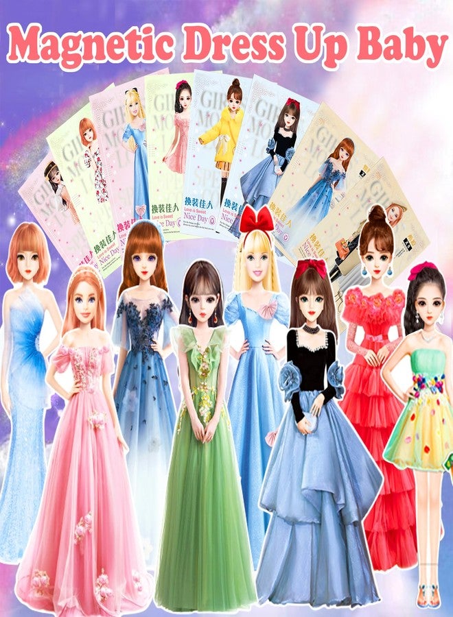 Daniel Axel Magnetic Dress Up Dolls, Magnetic Doll Dress Up Kits Magnetic Paper Dolls Pretend Play Set for Girls Ages 4 Years and Up Kids Travel Activities Road Trip Car Ride Interactive Learning Imagine Gift - Image 2